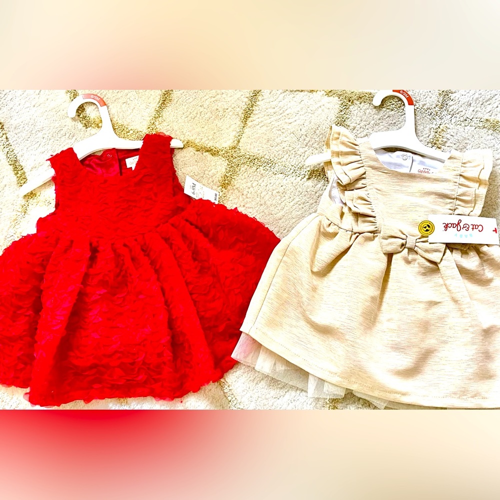 6-9M Cat & Jack Holiday dresses (NWT)